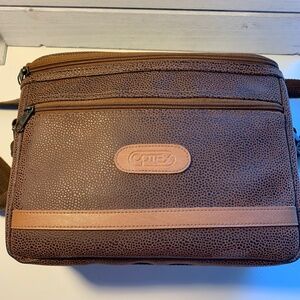 Optex Vintage Camera Case – Suede-Style Crossbody with Multiple Compartments